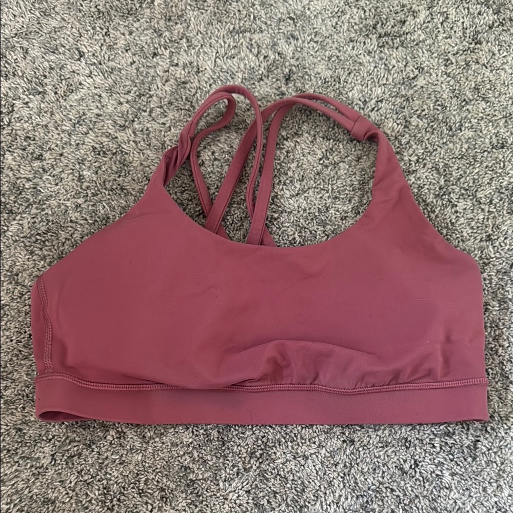 Lululemon Pink Strappy Sports Bra